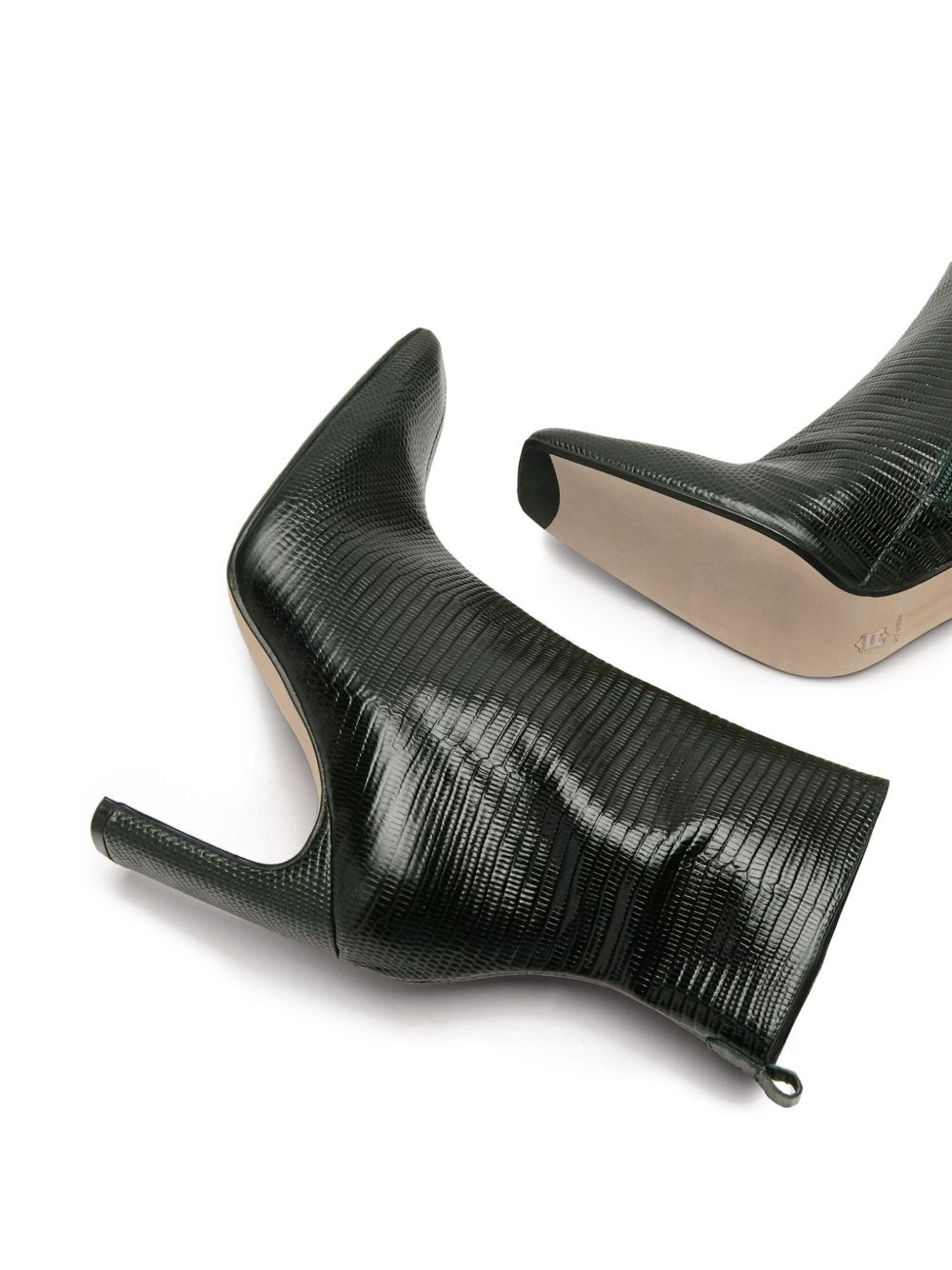 90mm Marcelle snakeskin-effect leather square-toe boots - 4