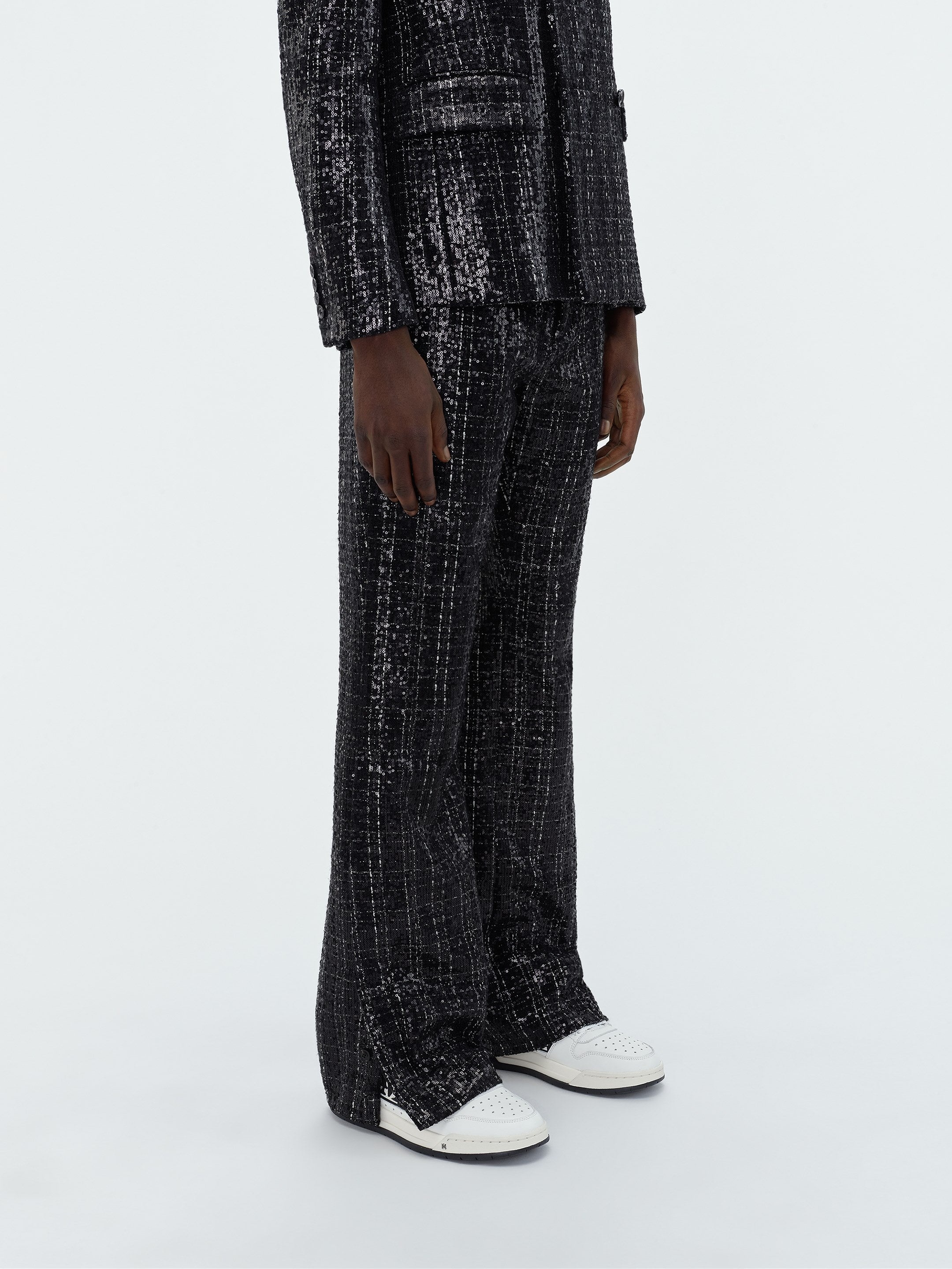 SEQUIN BOUCLE KICK FLARE - 4