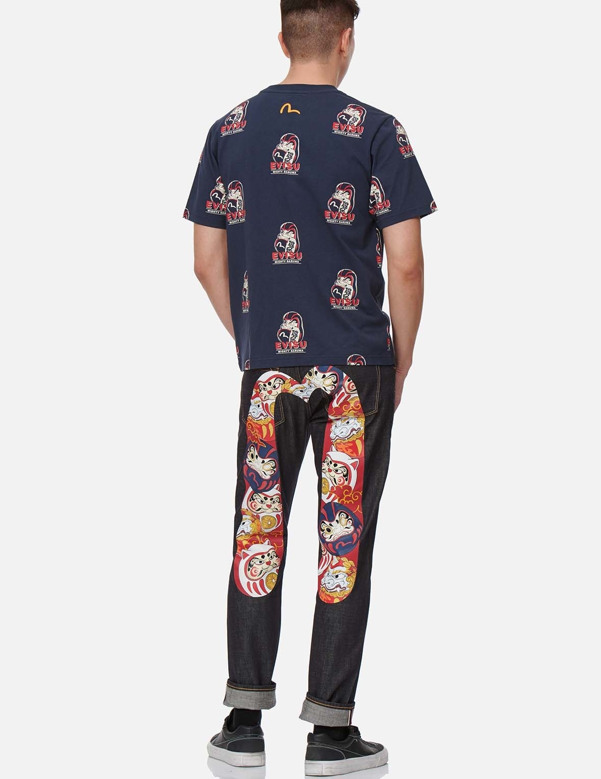 DARUMA BUDDIES DAICOCK PRINT SLIM FIT JEANS #2010 - 3