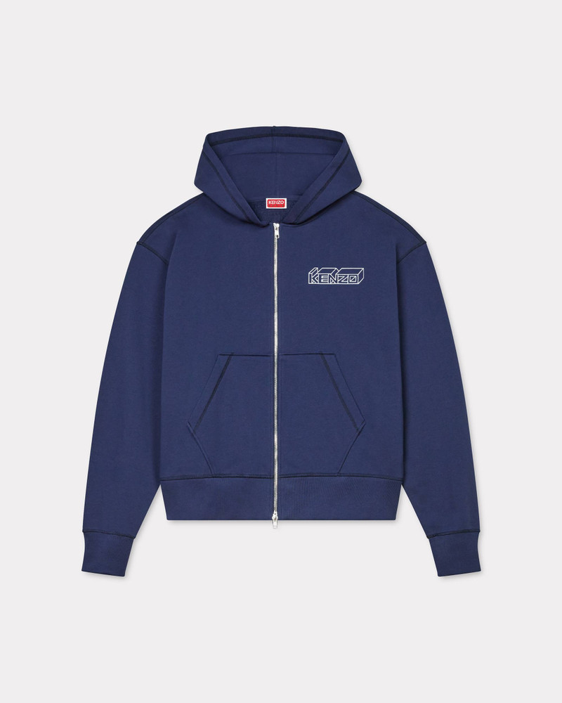 'KENZO Kube' embroidered zipped hoodie 1