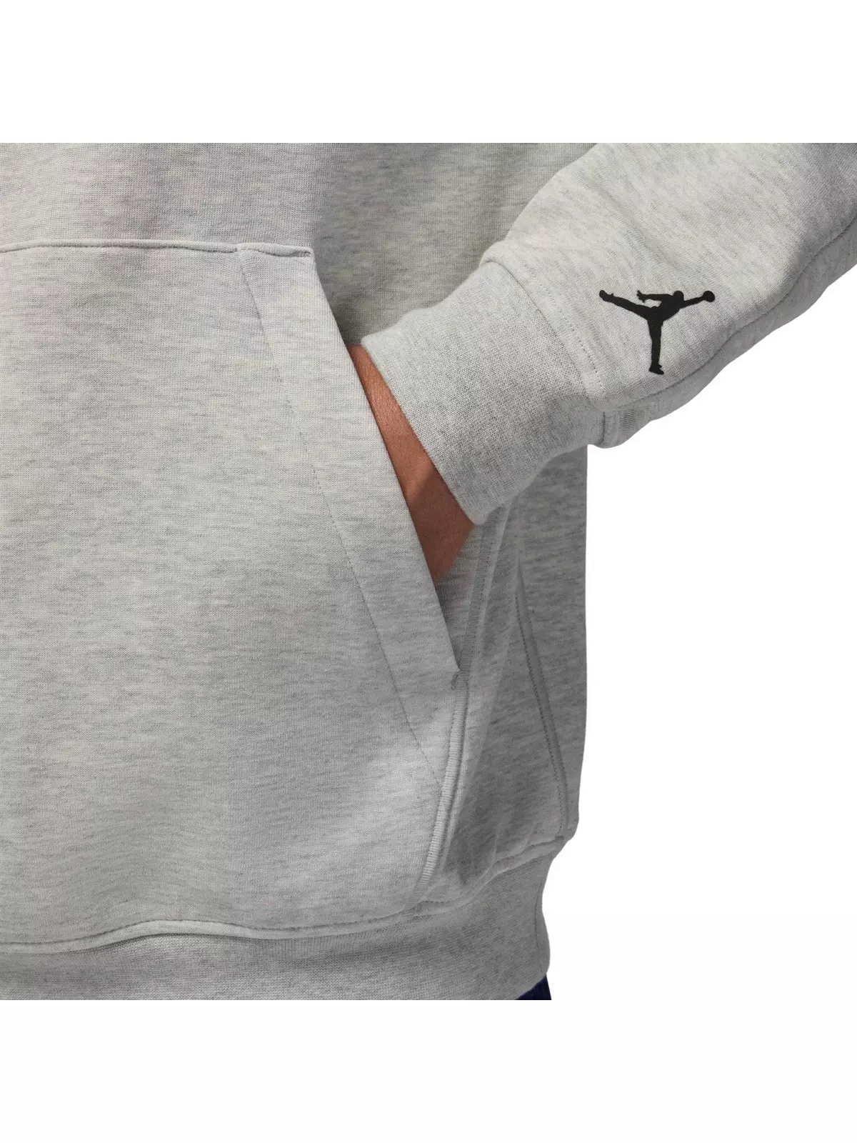 Men's Sport Hoop Fleece Dri-FIT Pullover Hoodie -Grey Heather - 5