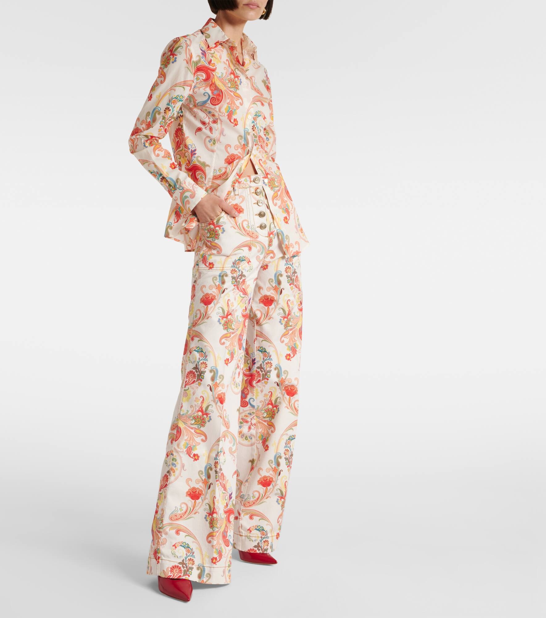 Paisley cotton-blend shirt - 7
