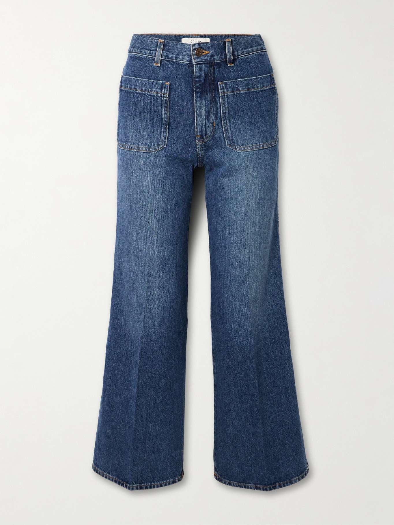 Cropped high-rise bootcut jeans - 1