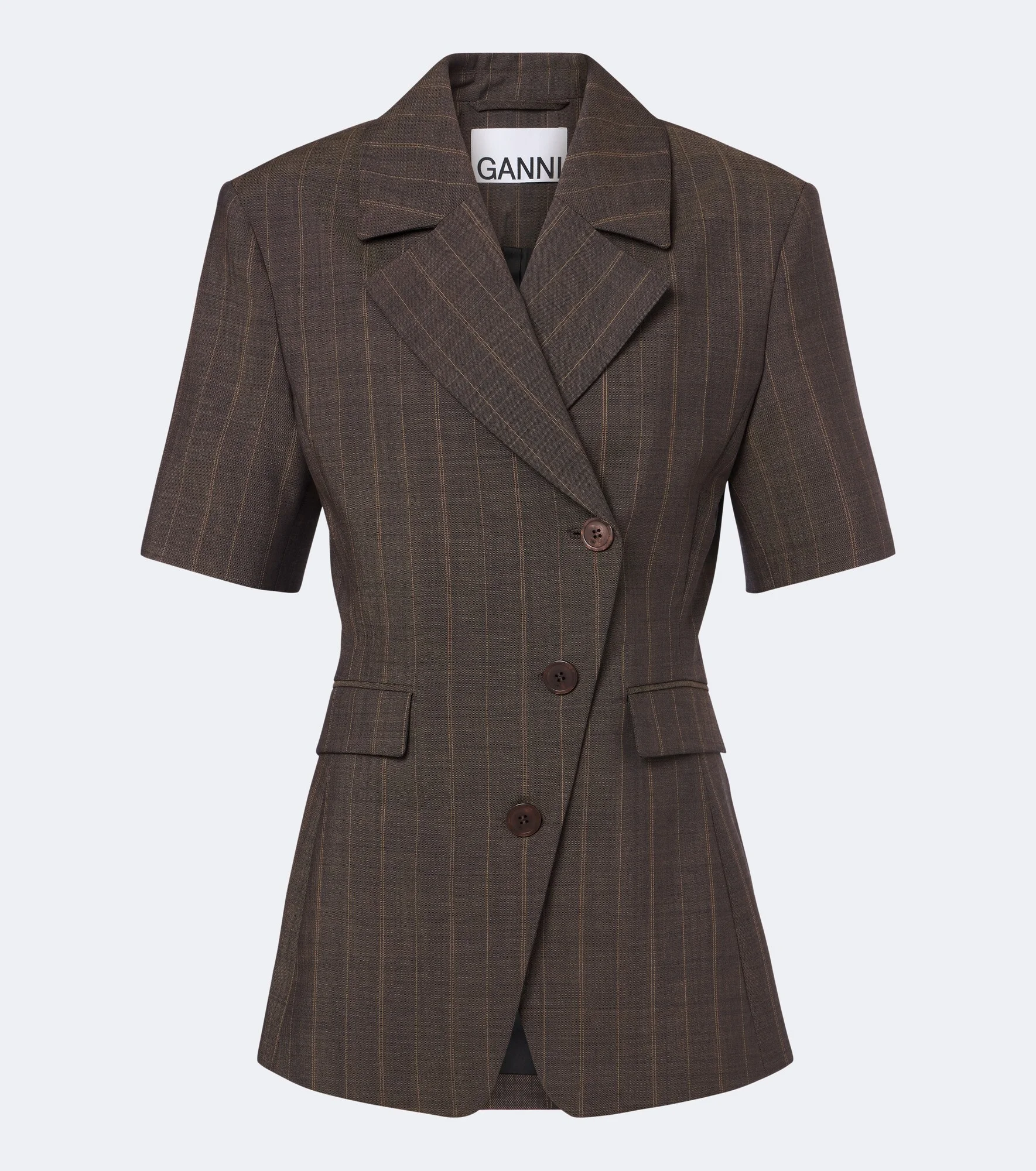 Striped wool blazer - 1