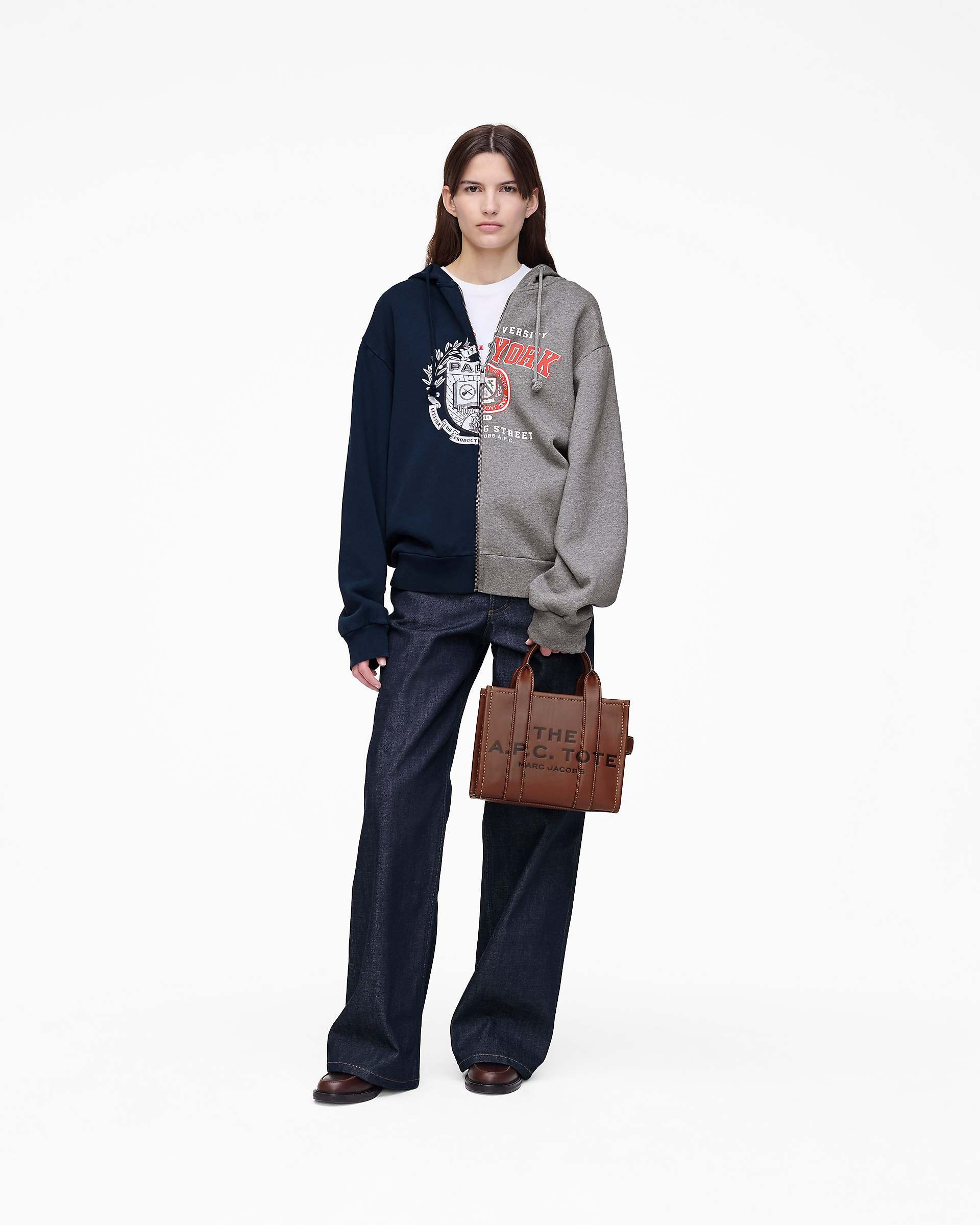 THE A.P.C. X MARC JACOBS SPLIT CREST ZIP-UP HOODIE - 3