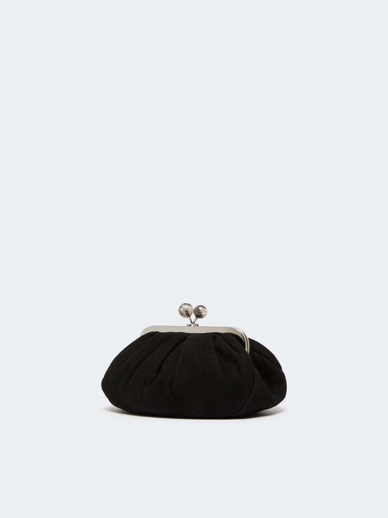 WEEKEND Max Mara Small suede Pasticcino Bag - BLACK outlook