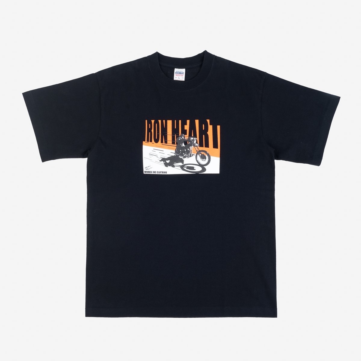 7.5oz Printed Loopwheel Crew Neck T-Shirt - Black - 1