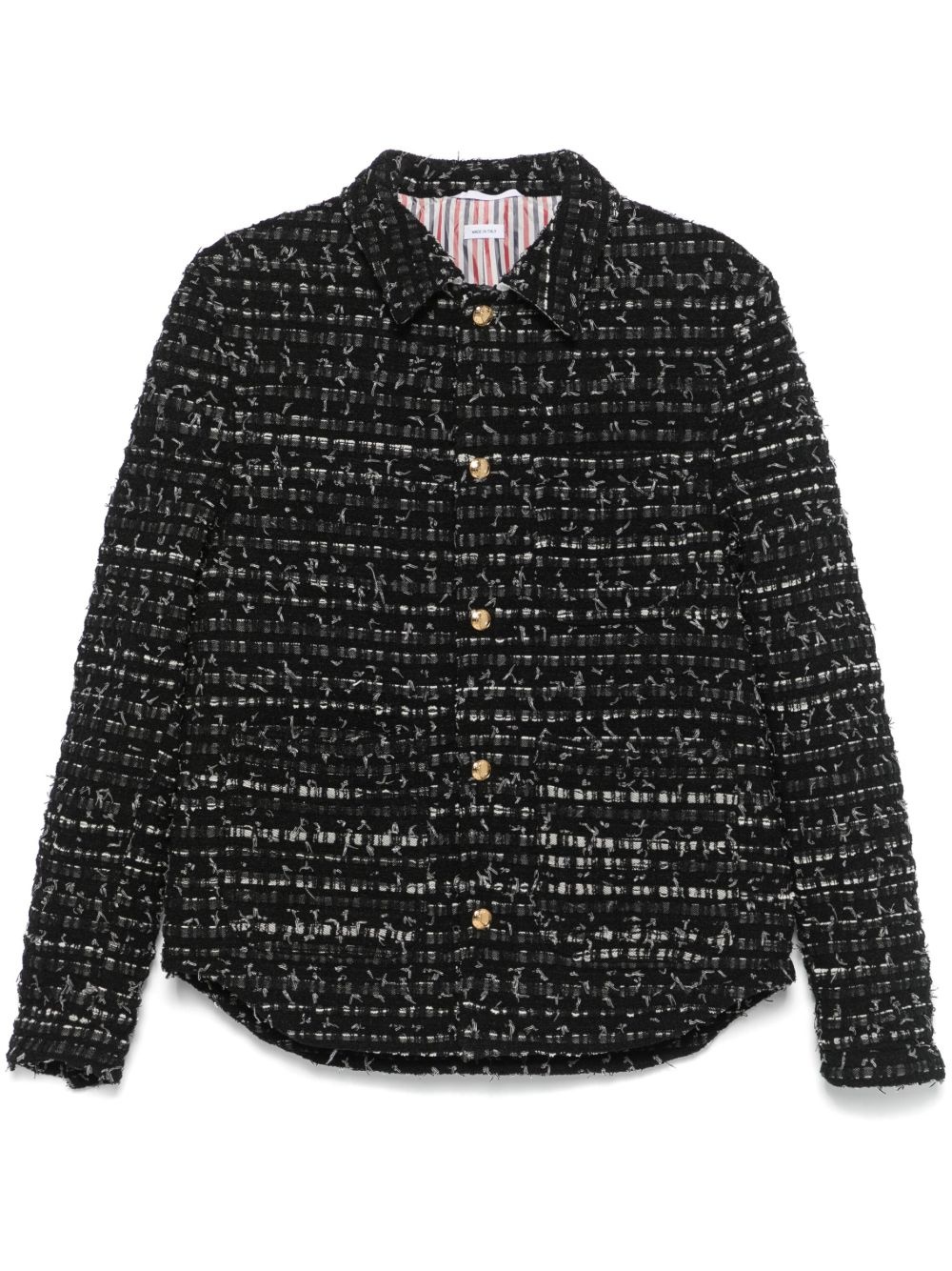 denim ribbon tweed jacket - 1
