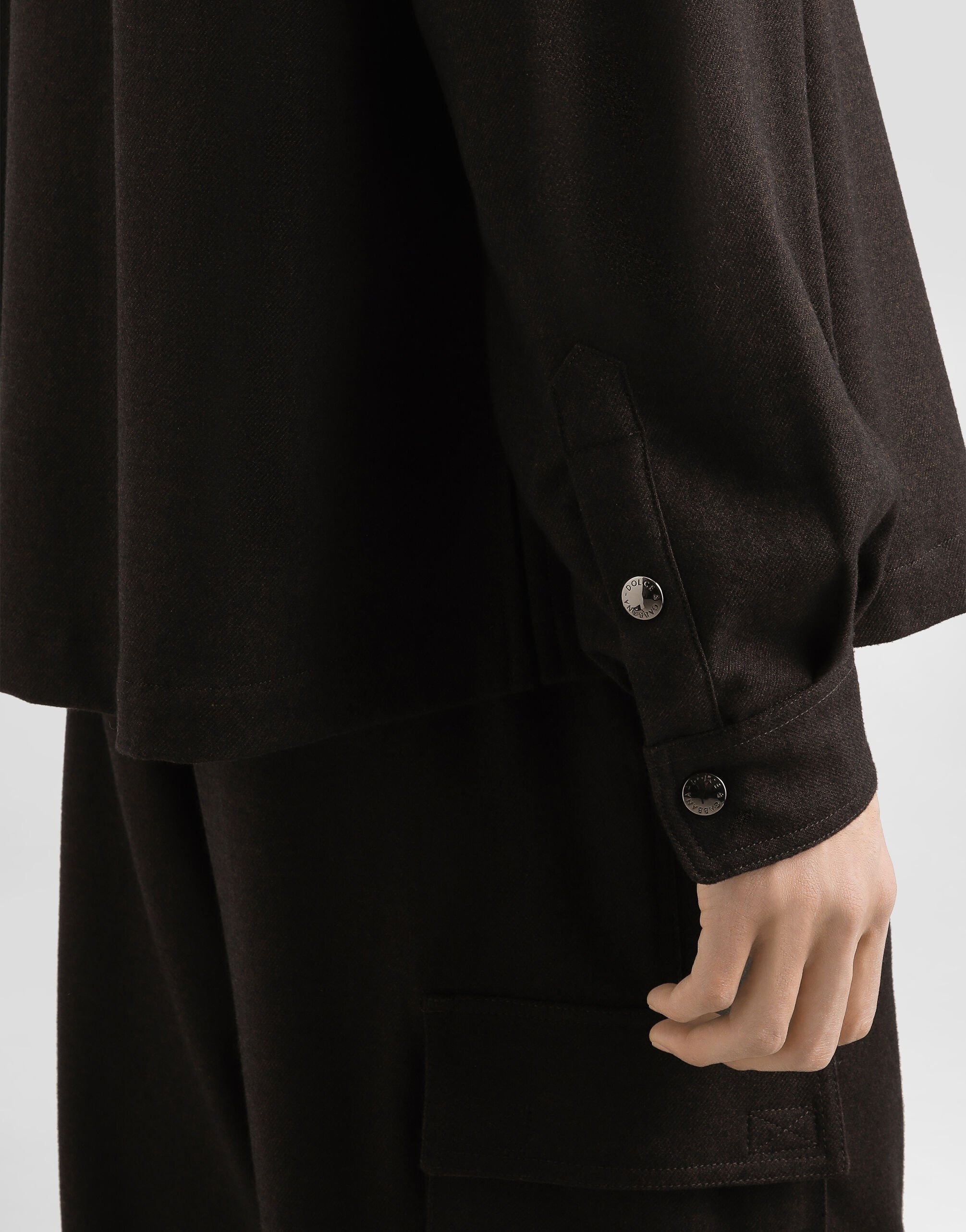 Mélange wool mat shirt - 5