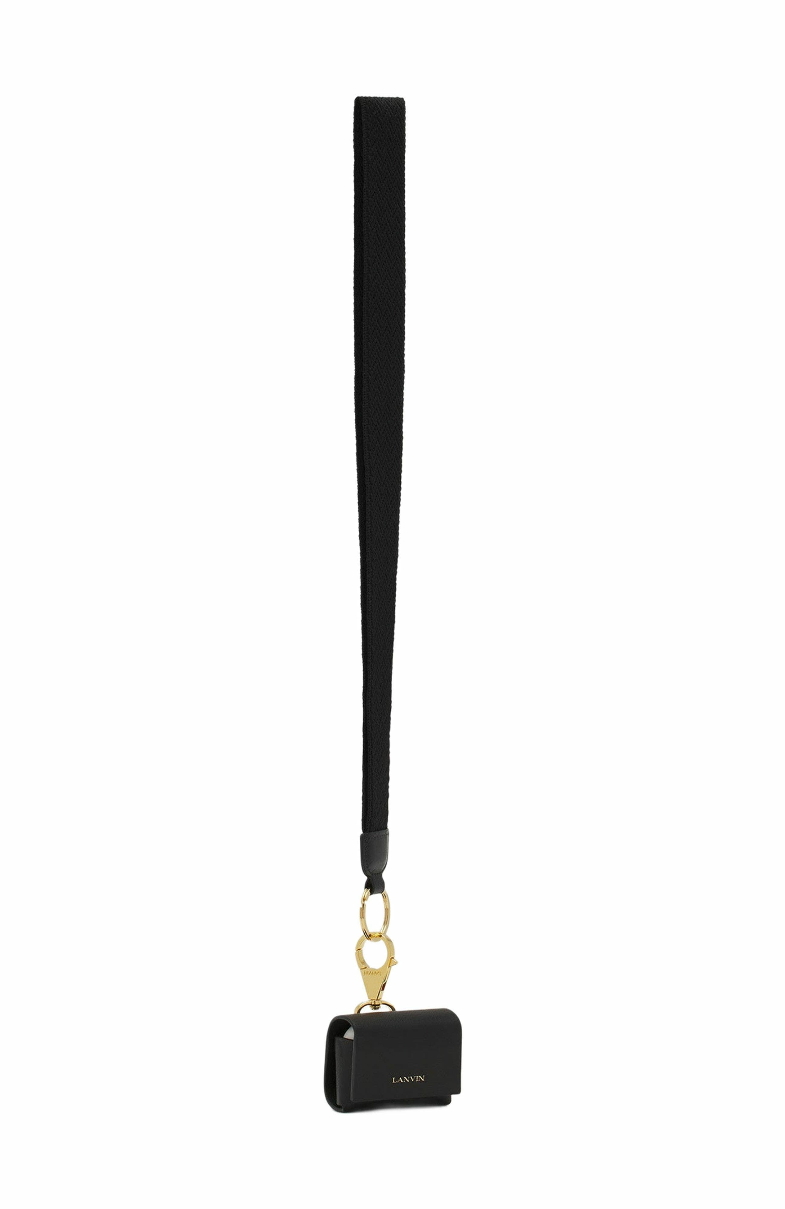 Lanvin Signature Leather Case For Airpods Pro in Black at Nordstrom - 2
