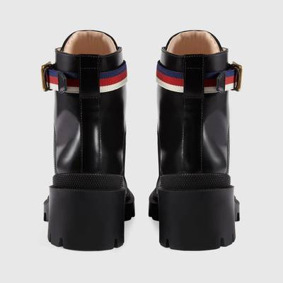 GUCCI Leather ankle boot with Sylvie Web outlook