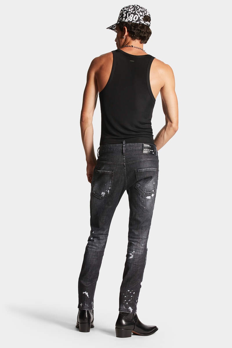 BLACK PIONER WASH SKATER JEANS - 4
