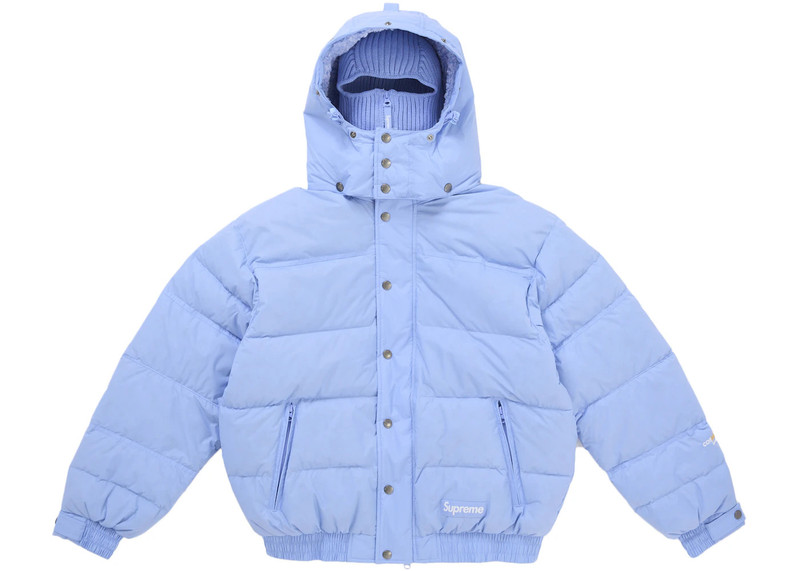 Supreme Supreme Facemask 700-Fill Down Puffer Jacket Light Blue outlook
