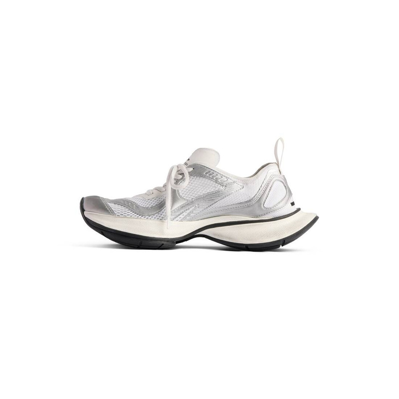 BALENCIAGA Men's Circuit Sneaker  in White/silver outlook