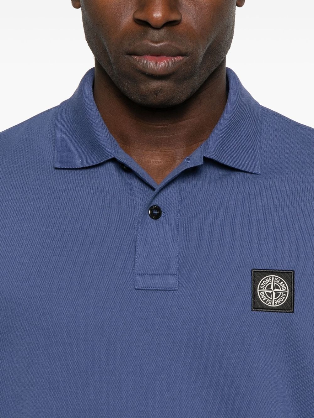 Stone Island Men Slim Fit Stretch Cotton Piqué Polo Shirt - 5
