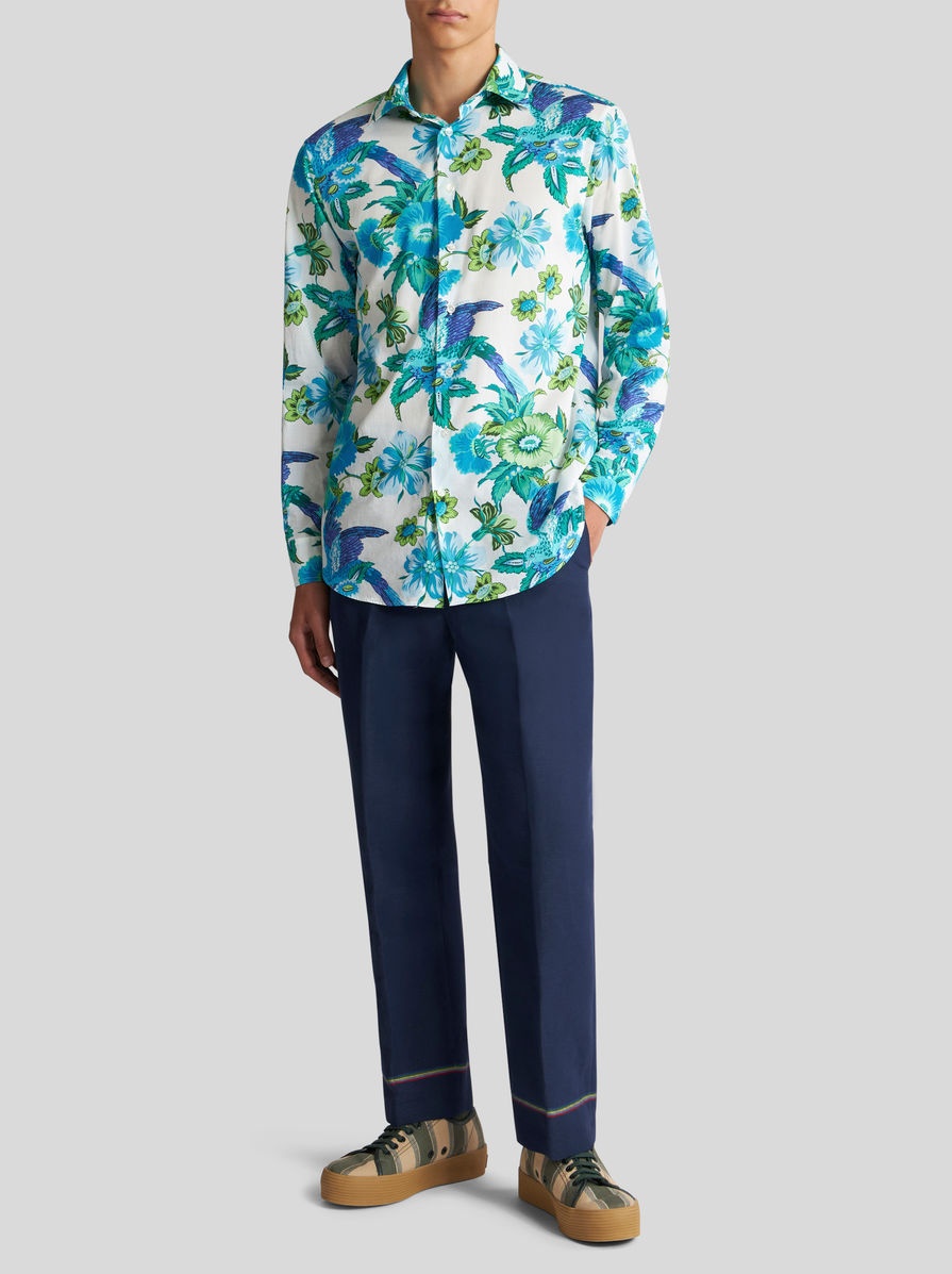 LINEN AND COTTON TROUSERS - 2