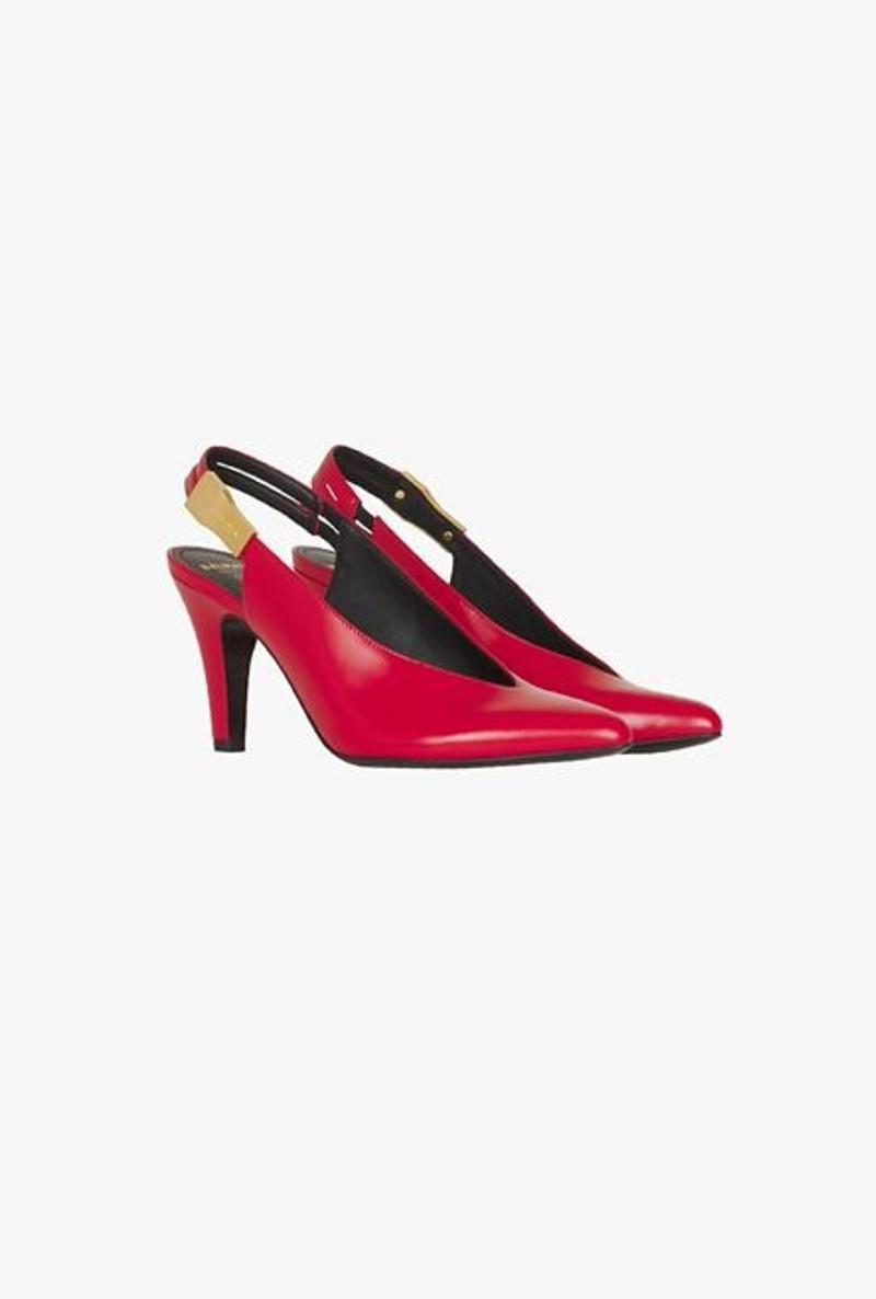 Balmain Red leather Tara pumps outlook