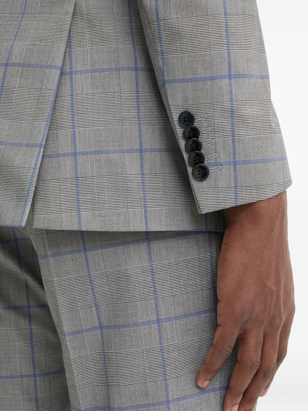 checked single-breasted suit - 5