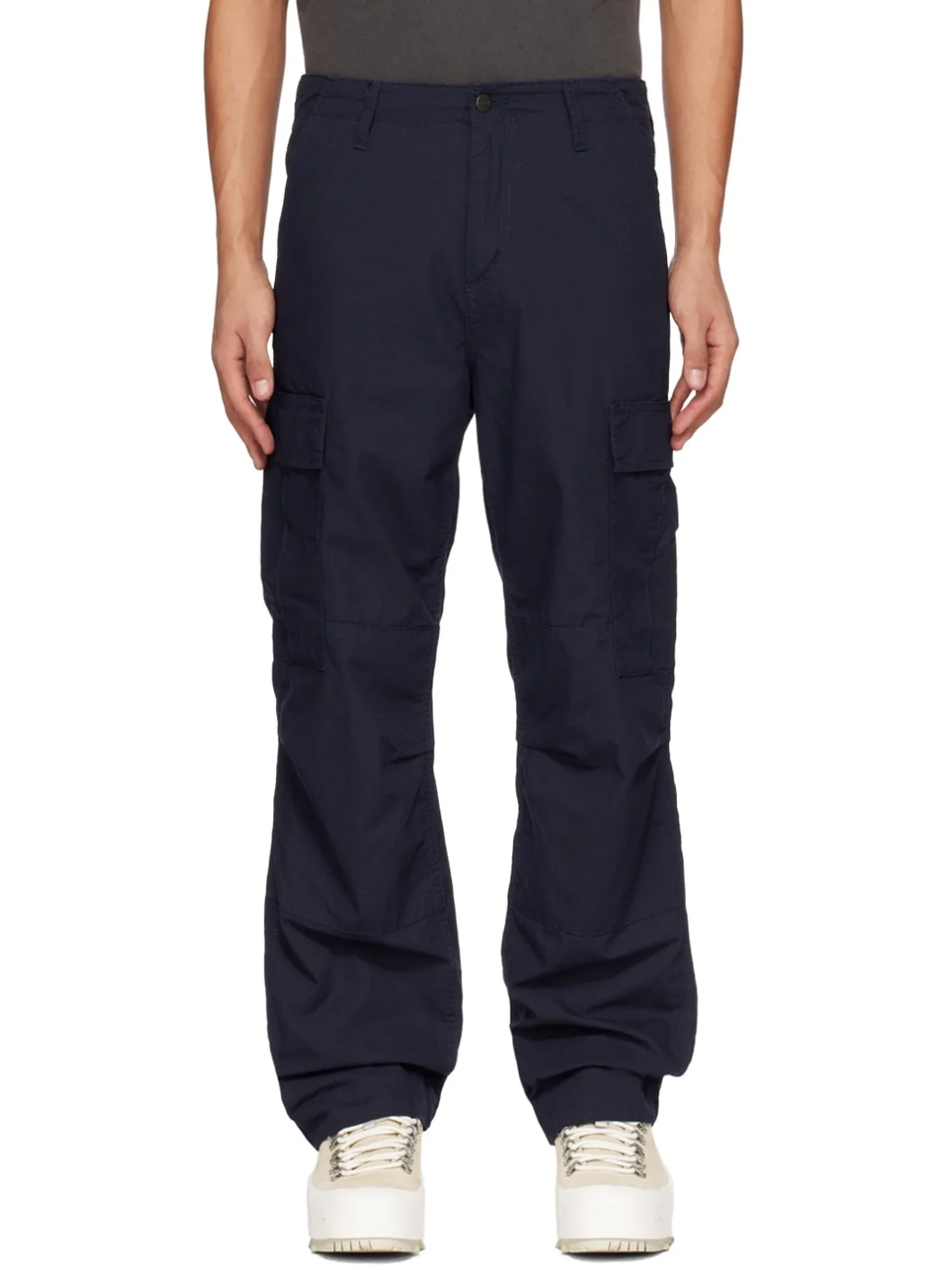 Navy Regular Cargo Pants - 1