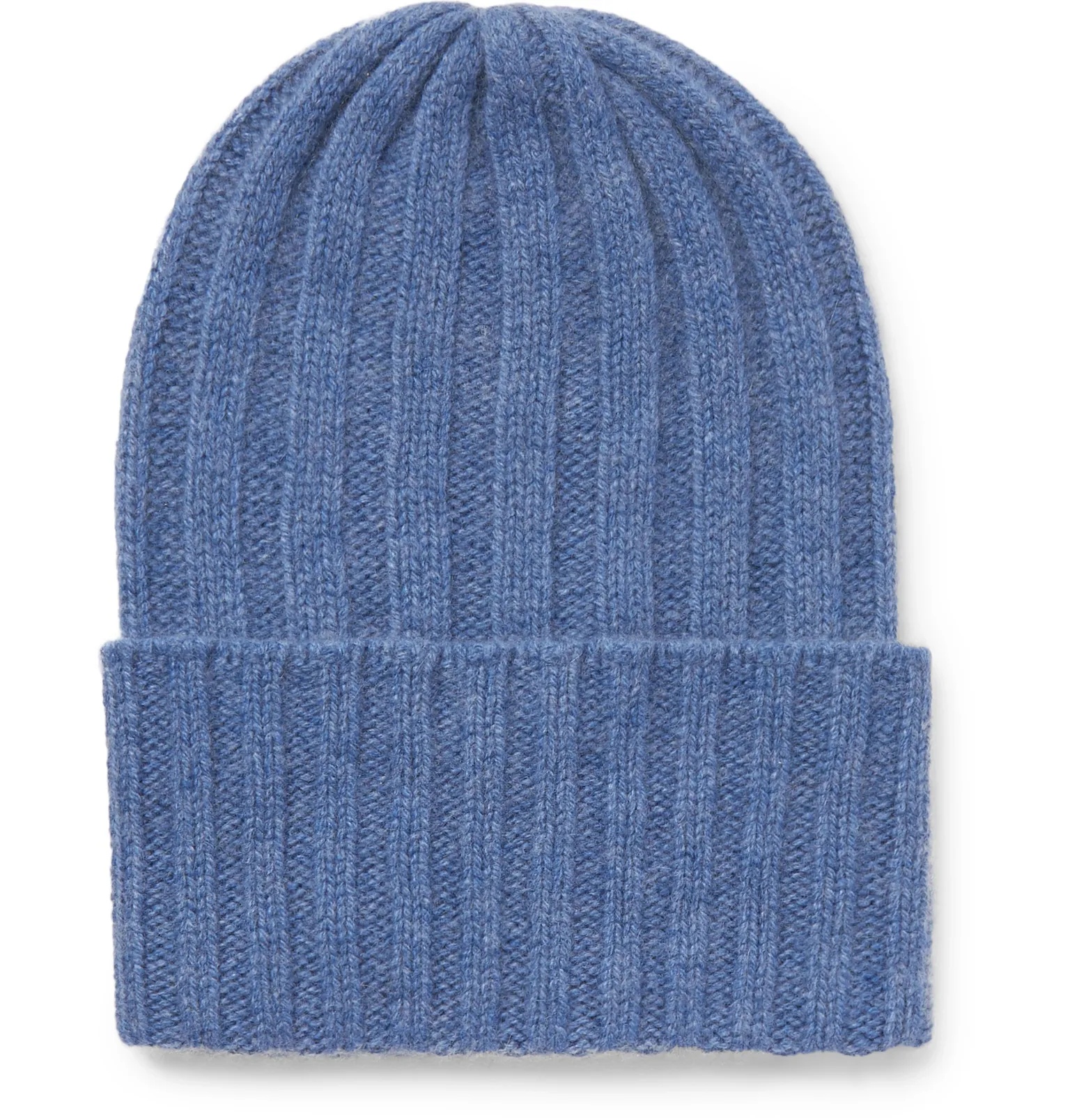 Short Bunny Echo Ribbed Cashmere Beanie - 4