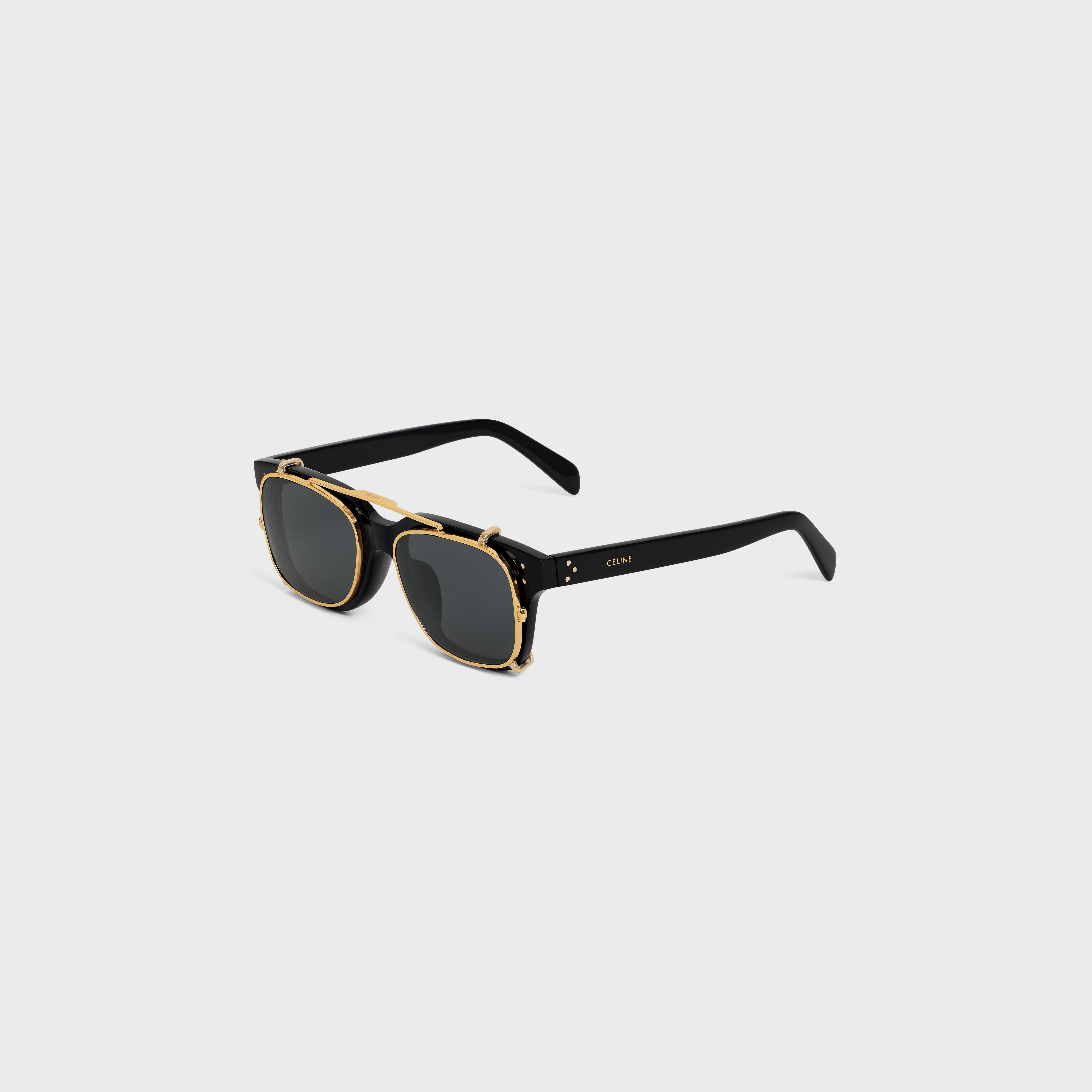 Black Frame 51 Sunglasses in Acetate with Metal - 2