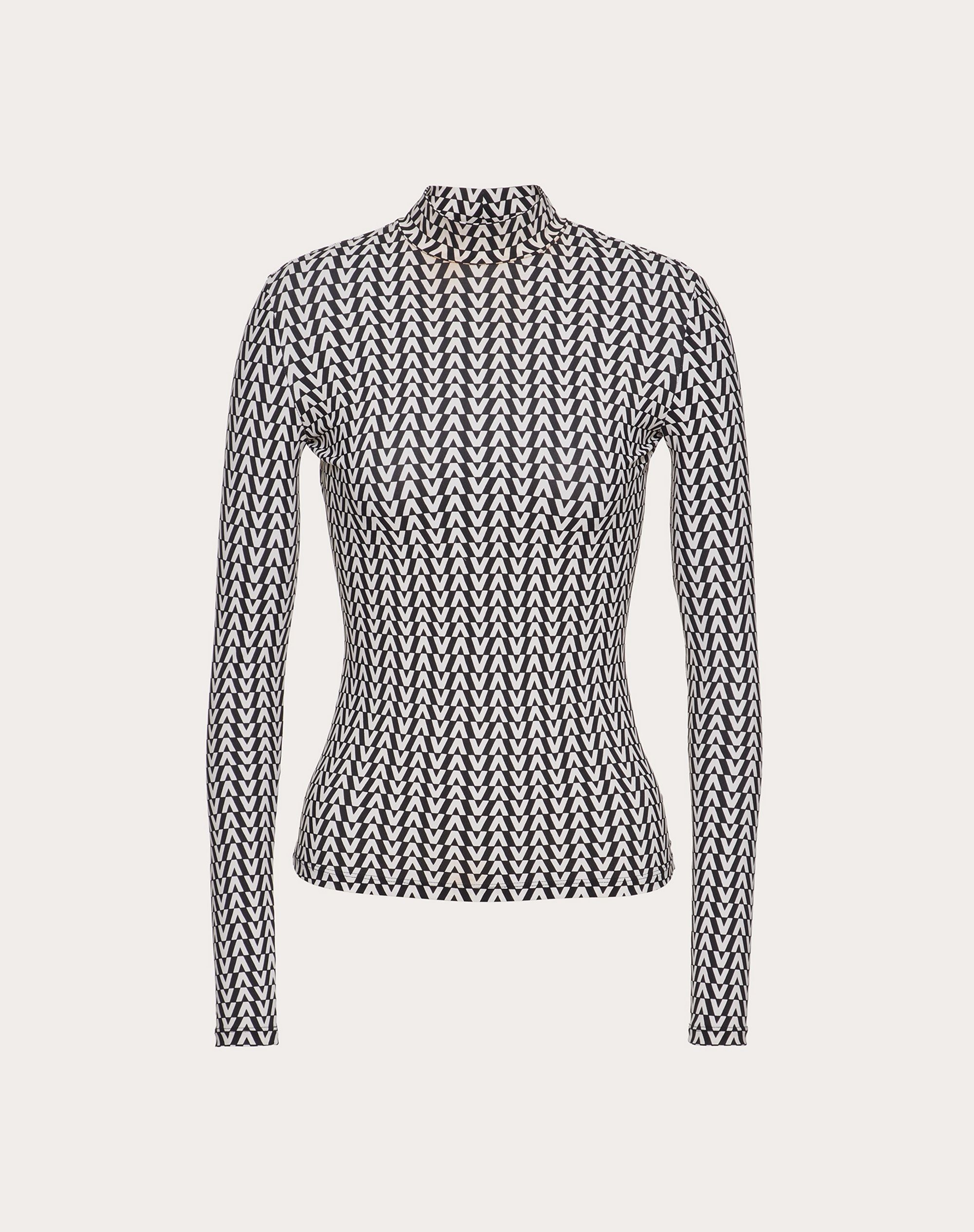 OPTICAL VALENTINO JERSEY TOP - 1