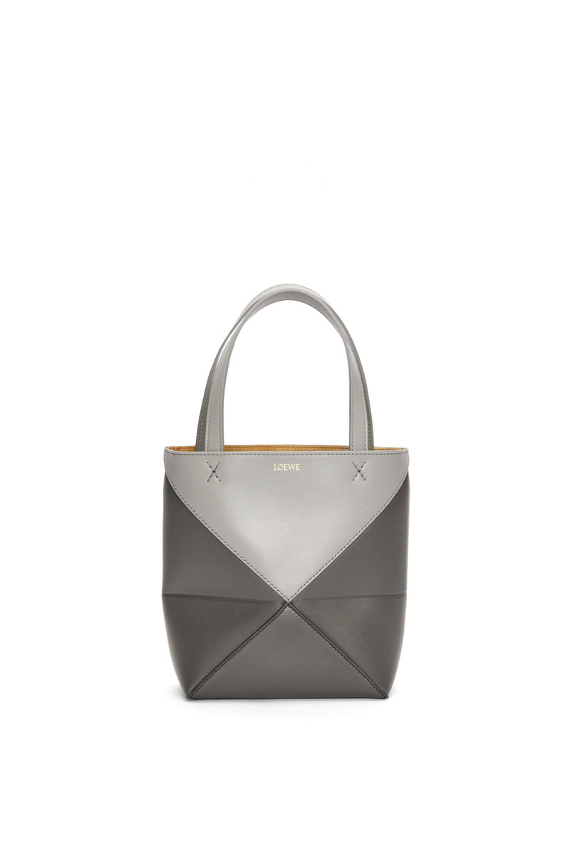 Mini Puzzle Fold Tote in shiny calfskin 1