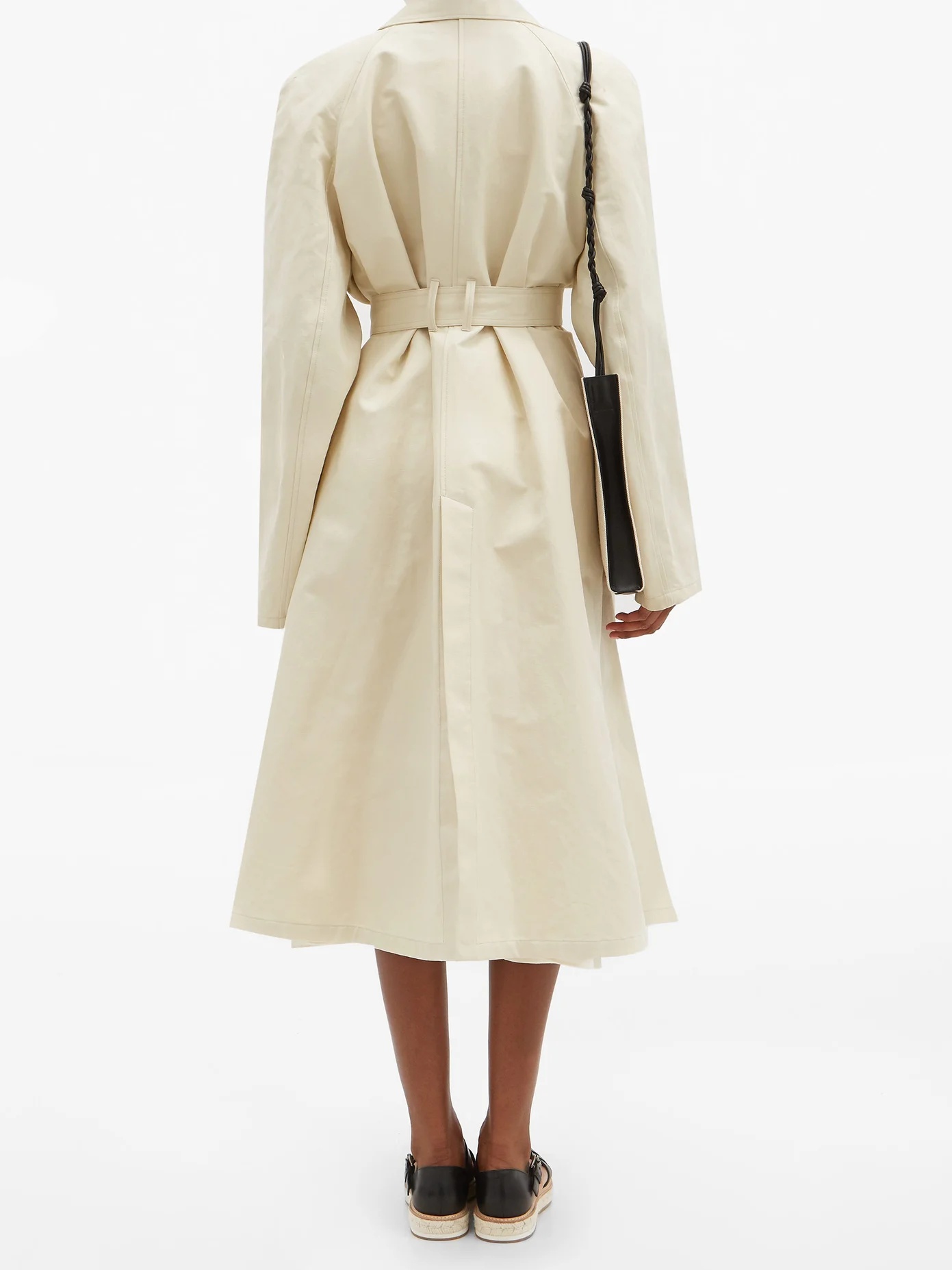 Belted cotton-blend canvas coat - 6