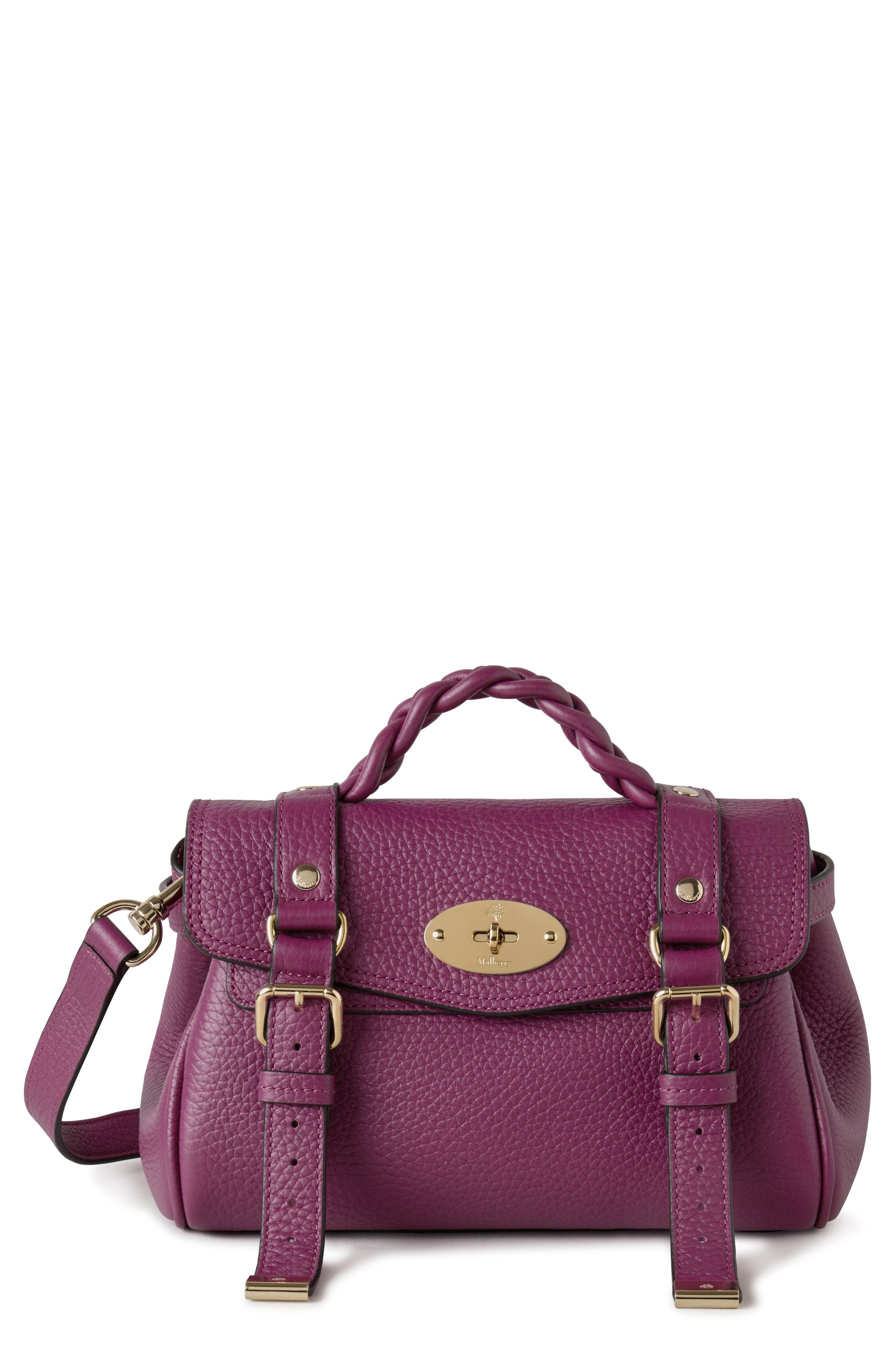 Mulberry Mini Alexa Leather Satchel in Orchid Bloom at Nordstrom - 1