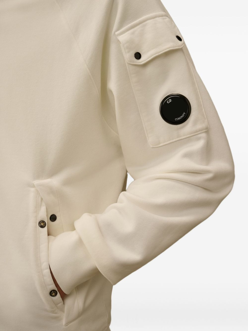 pocket-detail zip-up sweatshirt - 5