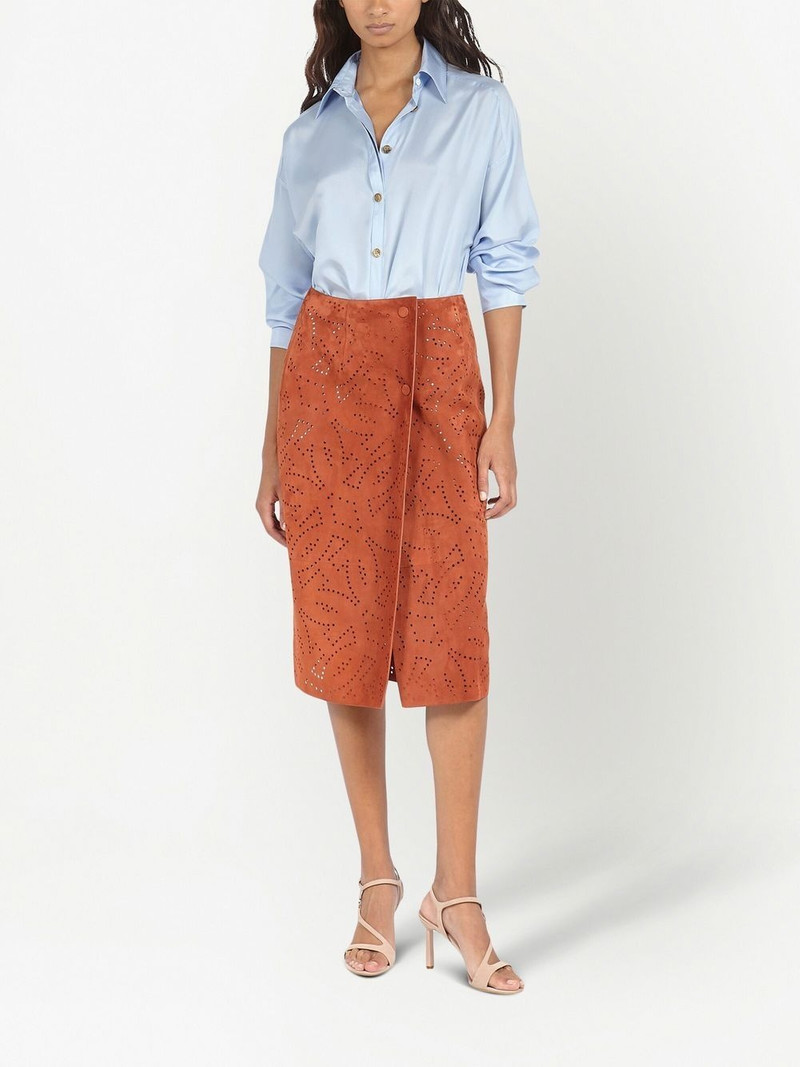 FERRAGAMO button-front satin shirt outlook