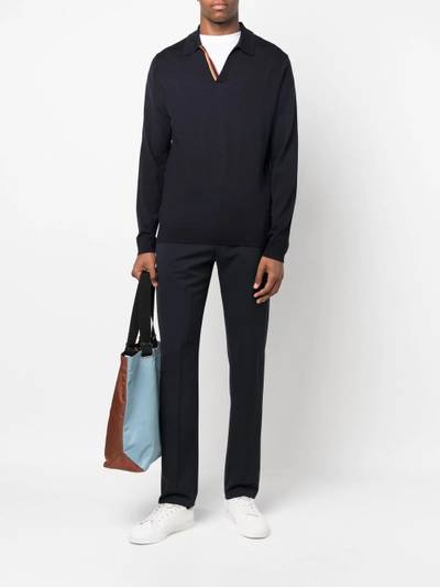 Paul Smith merino long-sleeve polo shirt outlook