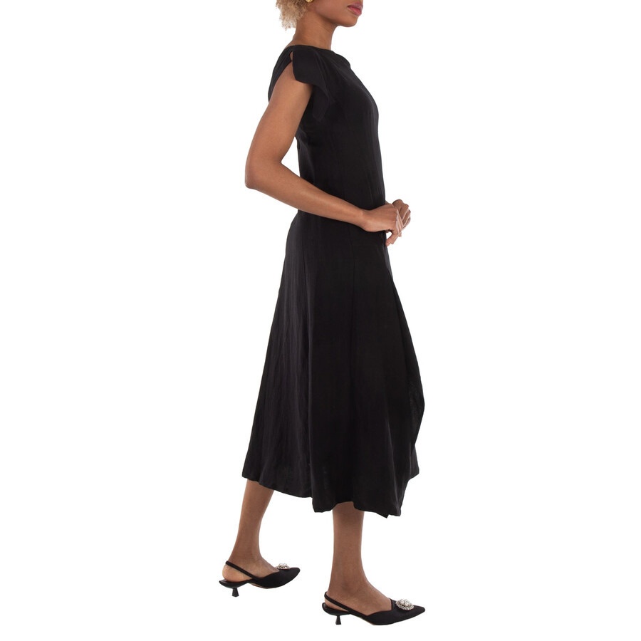 Yohji Yamamoto Black Asymmetric Dress, Brand Size 1 (X-Small) - 5