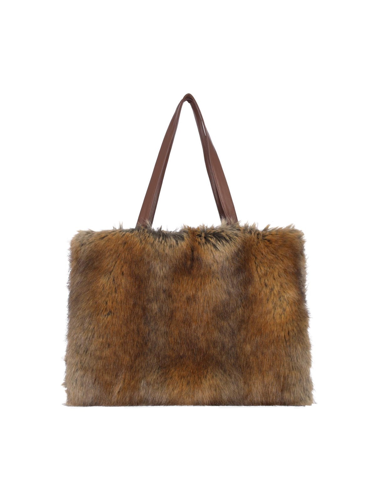 FAUX FUR TOTE BAG - 4