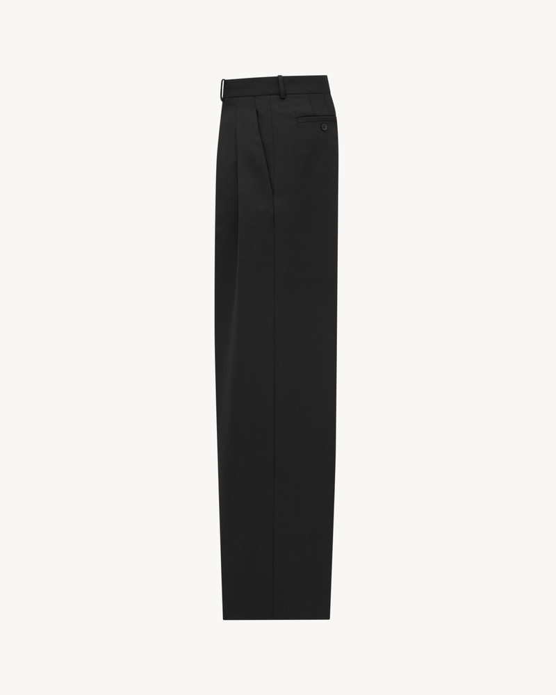 SAINT LAURENT LOW-WAISTED PANTS IN WOOL CHINÉ outlook