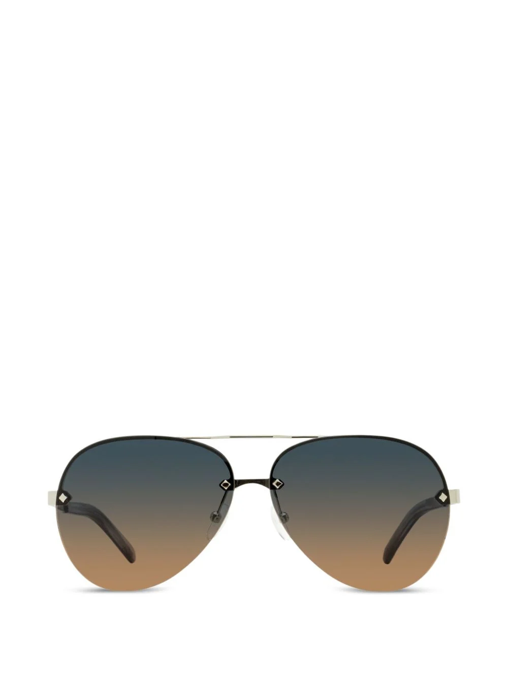 rimless pilot-frame sunglasses - 1