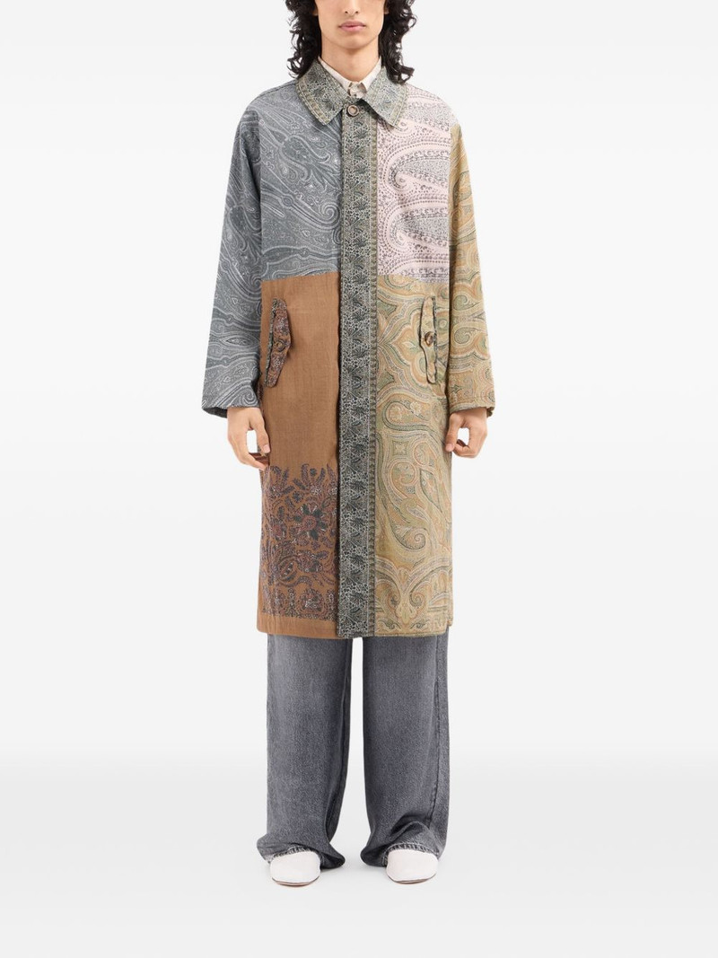 Integmosfre patchwork paisley-print coat 3