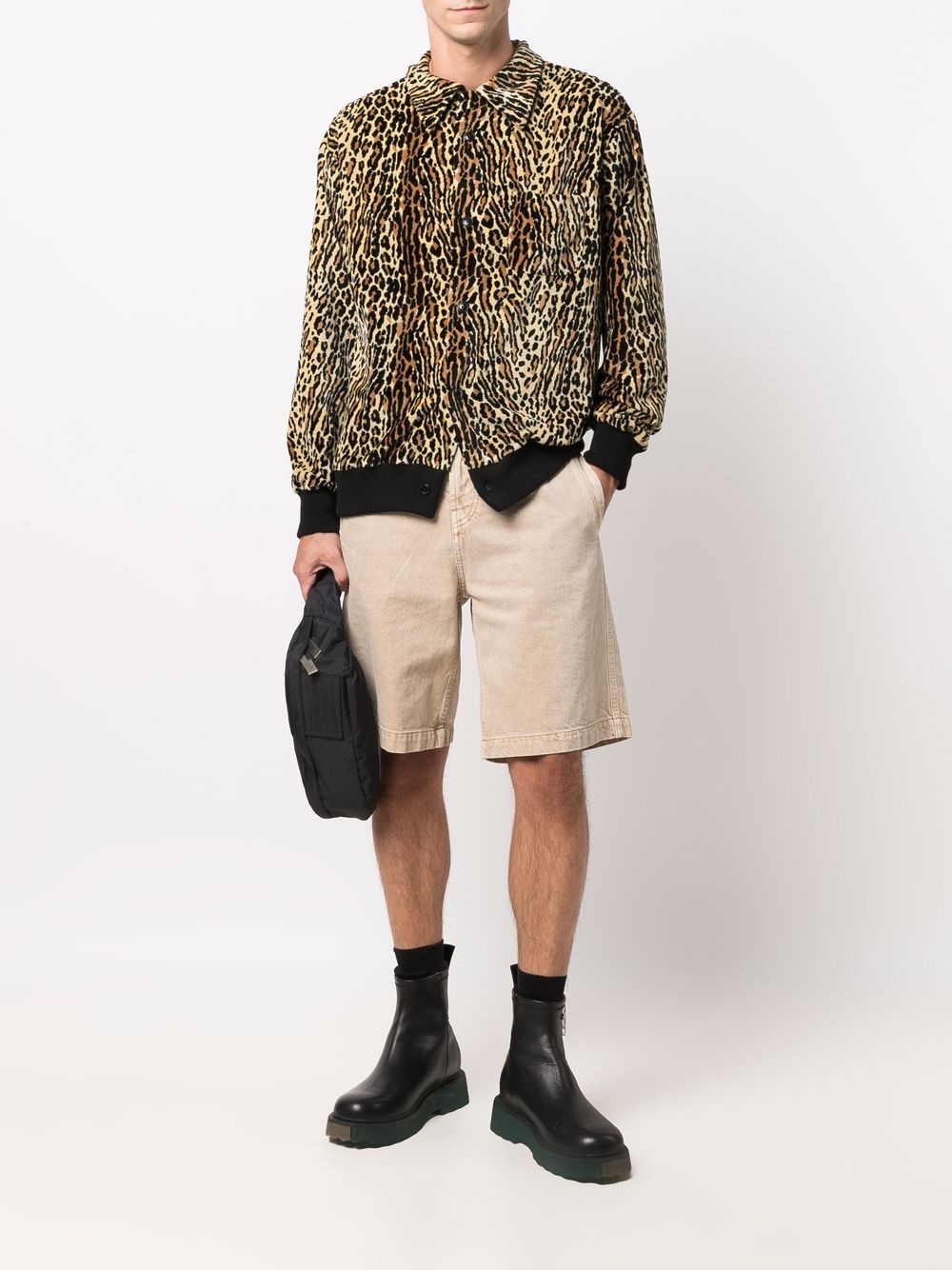 cheetah graphic shirt jacket - 2