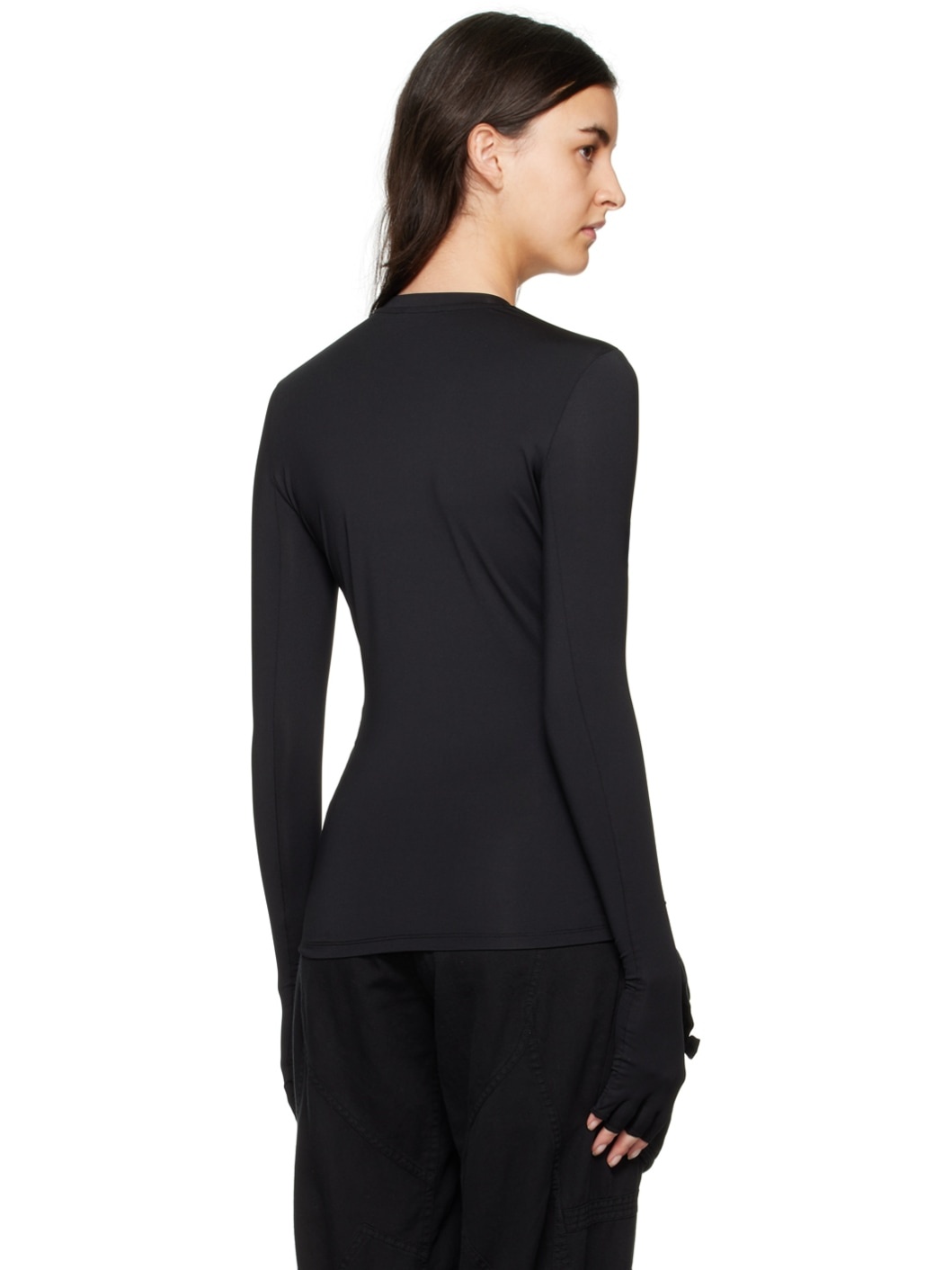 Black Biker Long Sleeve T-Shirt - 3