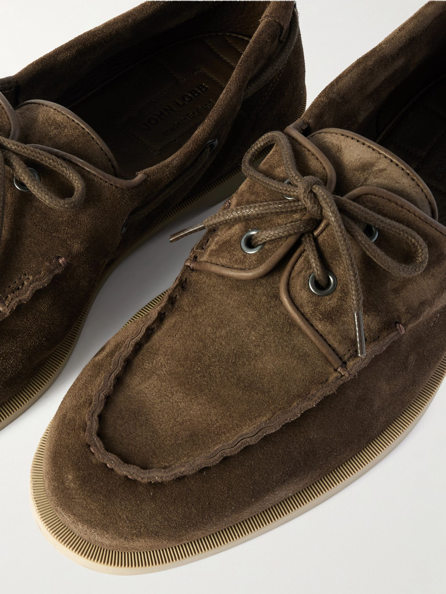 Foil Suede Boat Shoes Green - 5