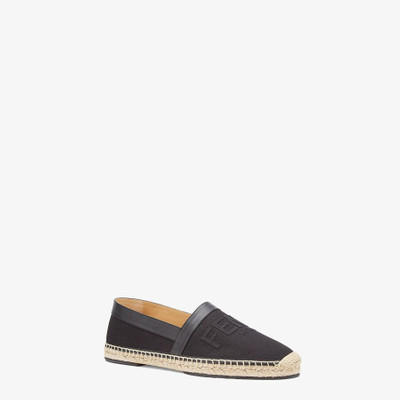 FENDI Black canvas espadrilles outlook