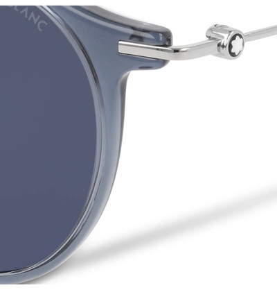 Montblanc Round-Frame Silver-Tone and Acetate Sunglasses outlook