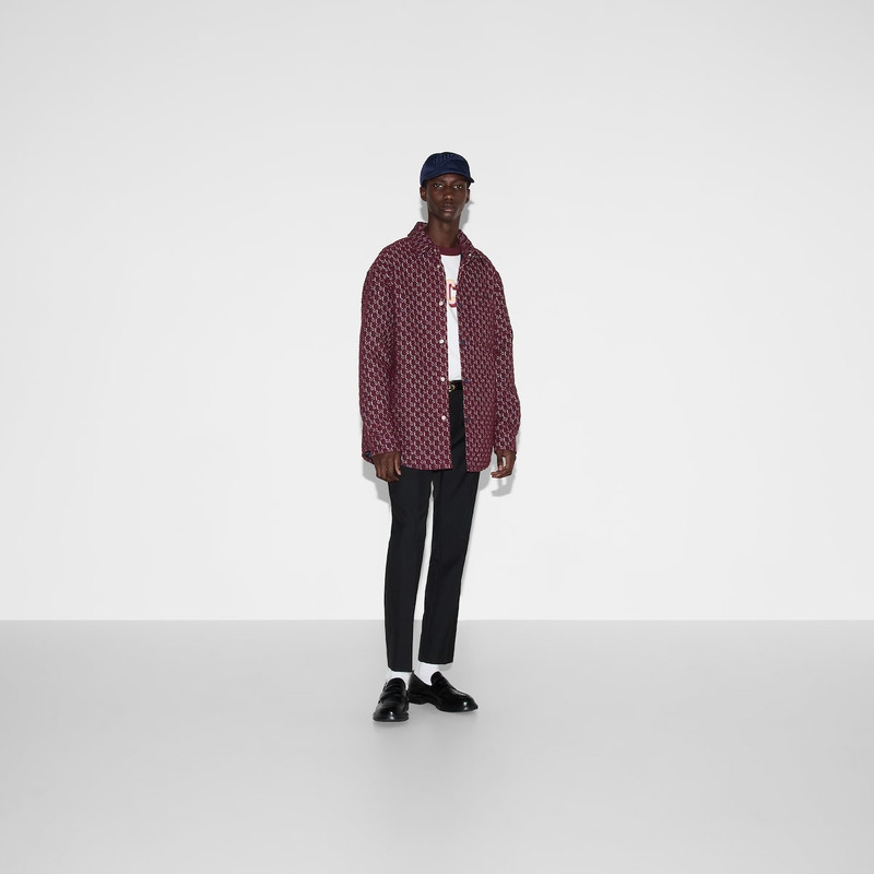 GUCCI Bouclé wool jacquard shirt with GG Shadow outlook