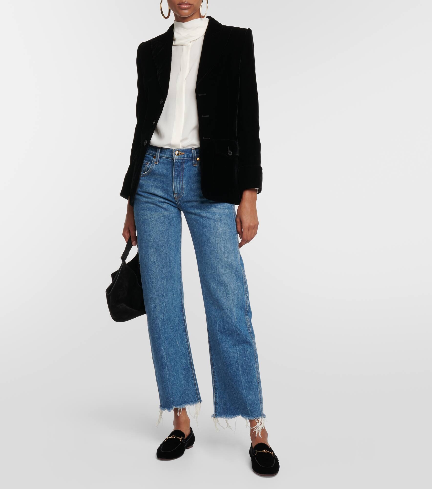 Embellished velvet loafers - 2