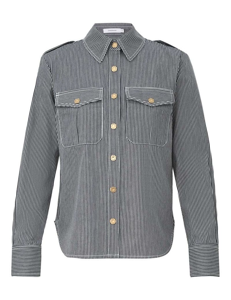 PATIENCE STRIPED DENIM SHIRT 1