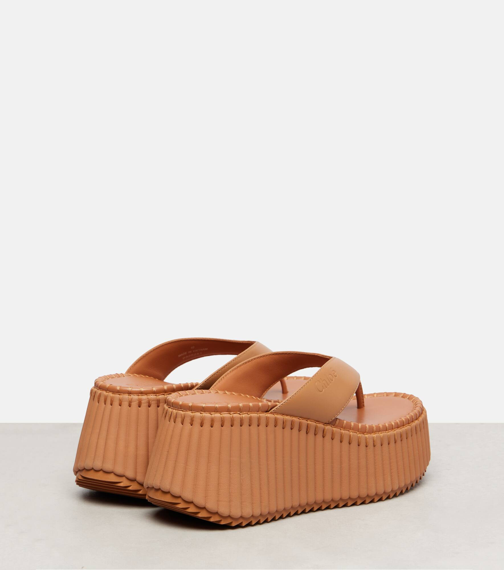 Nama 80 leather platform thong sandals - 2