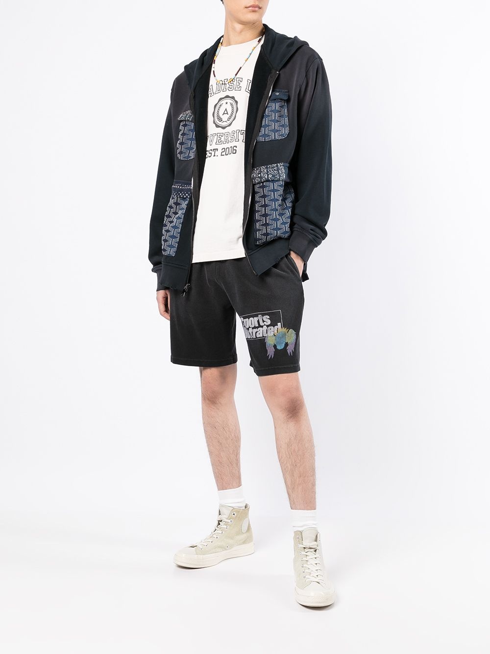 logo-print track shorts - 2