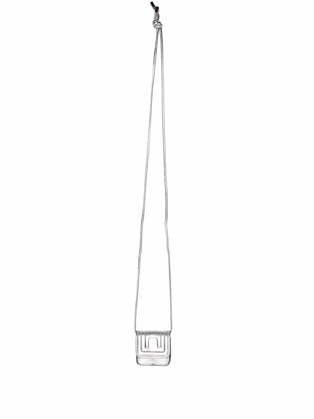 metallic leather purse bag - 1