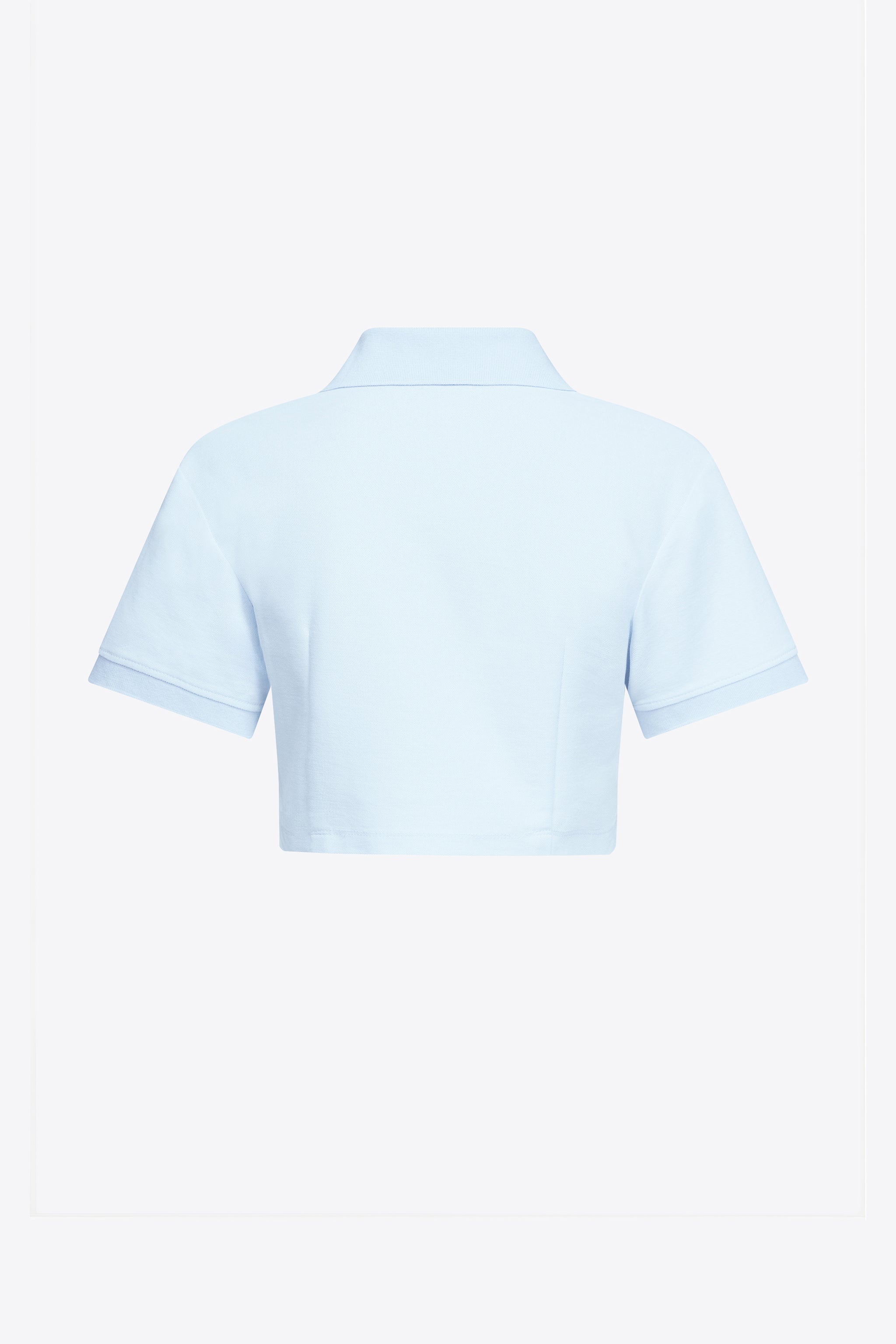 CRYSTAL HEART CUTOUT CROPPED POLO - 2