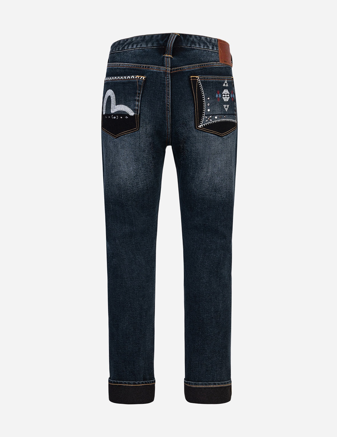 Seagull Embroidery with Metal Studs Carrot Fit Jeans #2017 - 6